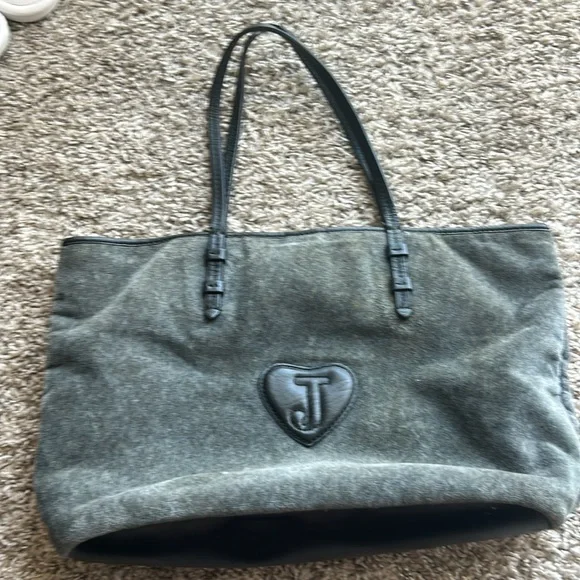 Juicy Couture Gray and Pink Tote Bag - Picture 2 of 5
